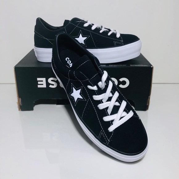 Converse One Star Platform Ox Black/White - Picture 2 of 8